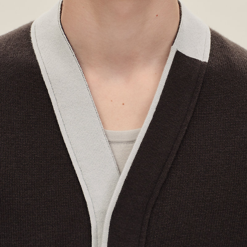 "Detail colore" buttoned cardigan