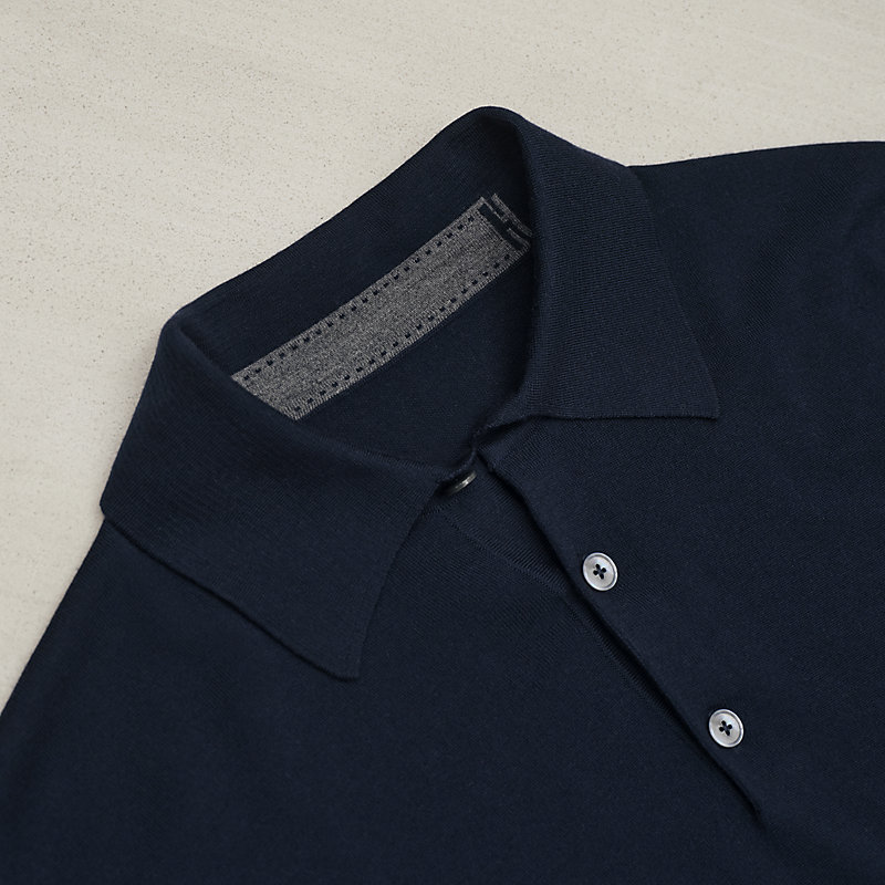 HERMES ポロシャツ　polo shirts 70s 80s 90s HERMES 90s V-neck Polo Shirt, Size L