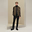 "Devant cuir" buttoned jacket, View: Worn, worn, view 2 of 5