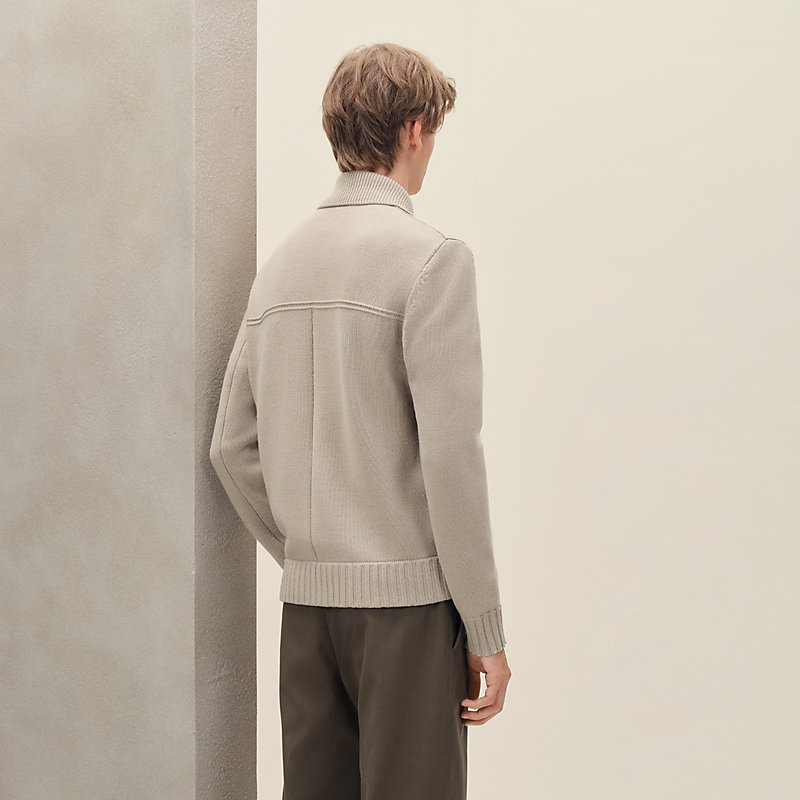 "Devant cuir" buttoned jacket