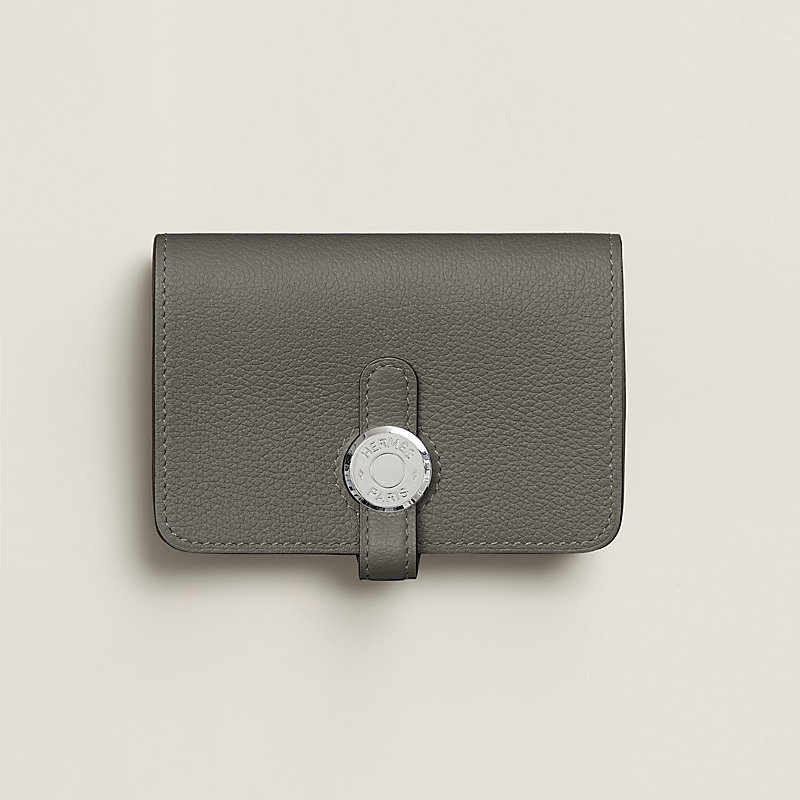 HERMES 稀少 カードホルダー 人気 お洒落 大人カジュアル Dogon HERMES 稀少 カードケース 本革レザー ブラック ドゴン Dogon