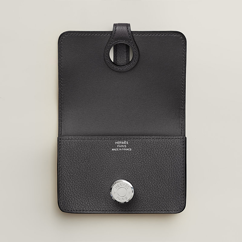 Dogon card holder - Grey | Hermès Canada