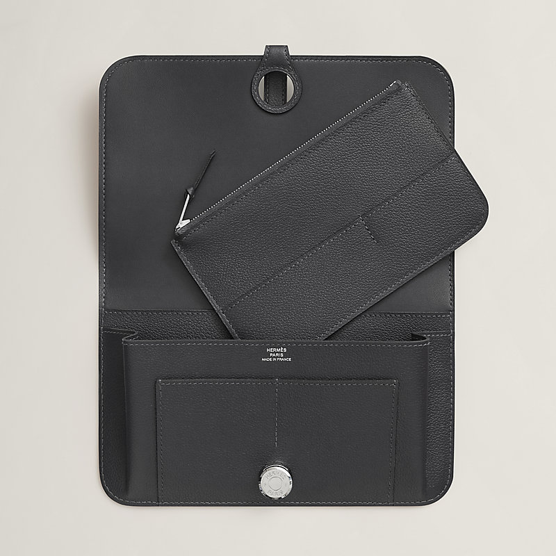 Dogon Duo wallet - Grey | Hermès Canada