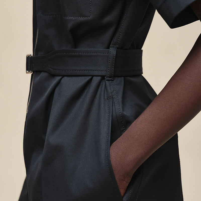 Double cotton twill jumpsuit
