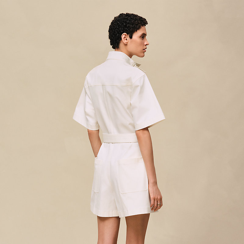 Double cotton twill jumpsuit