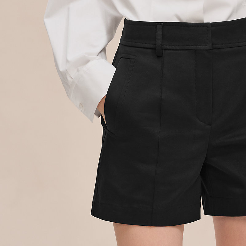 Double cotton twill shorts