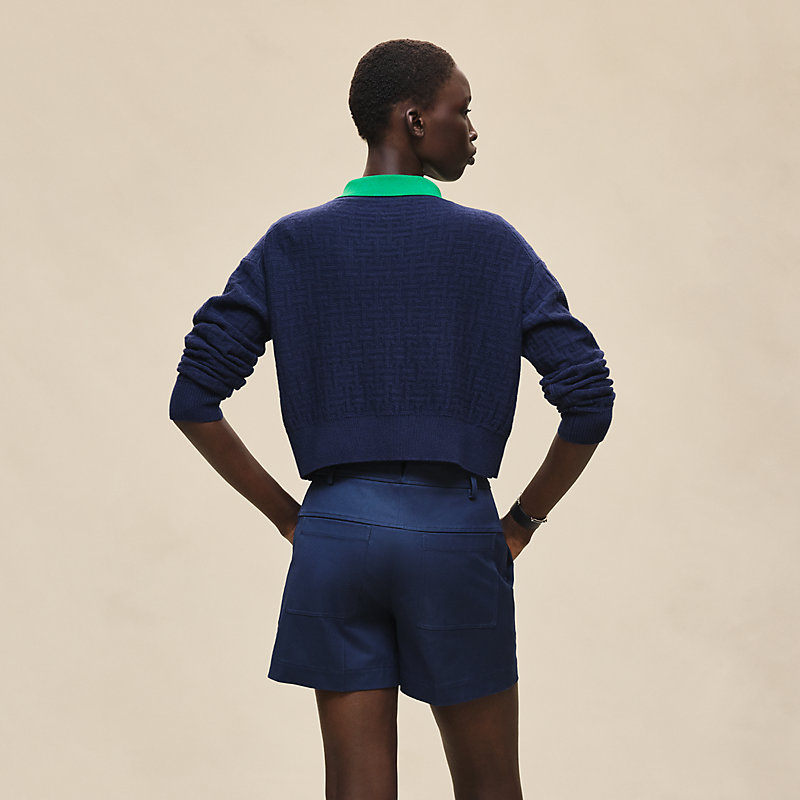 Double cotton twill shorts