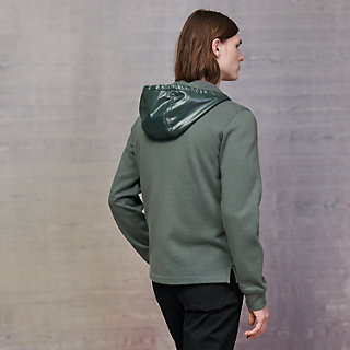 Double Jeu zipped hooded sweater 