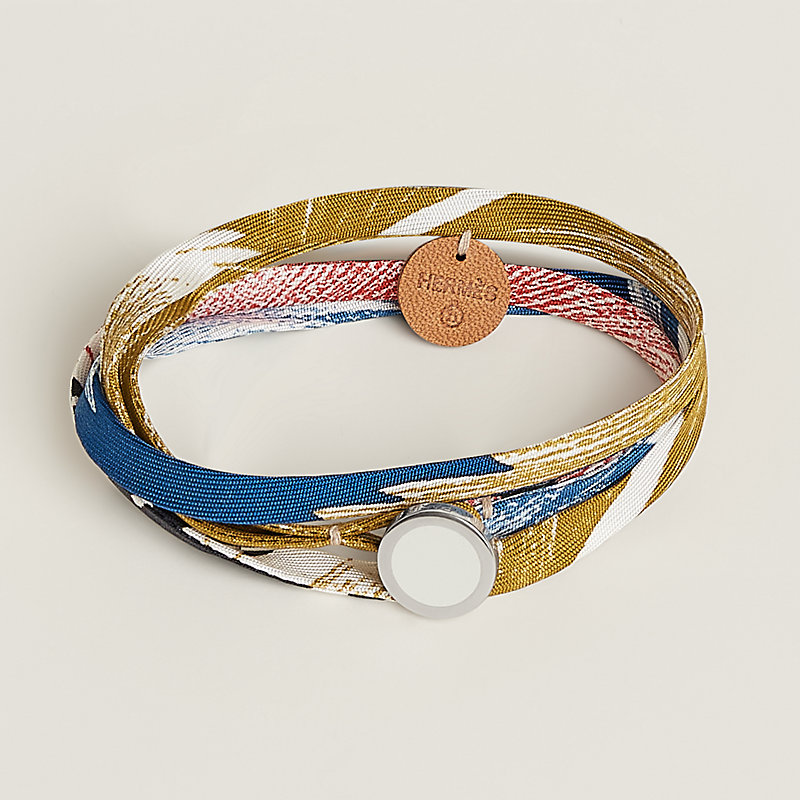 Double-Tour-Armband aus Seide