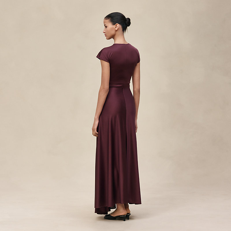 Draped dress with jewel detail