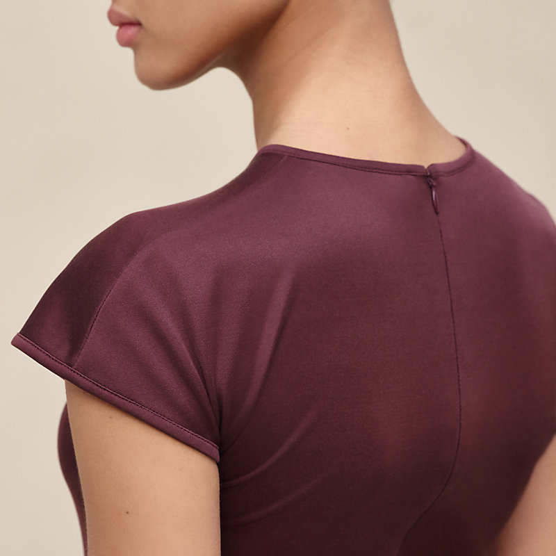 Draped dress with jewel detail
