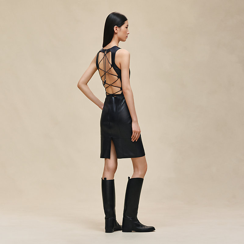 Dress with laced back