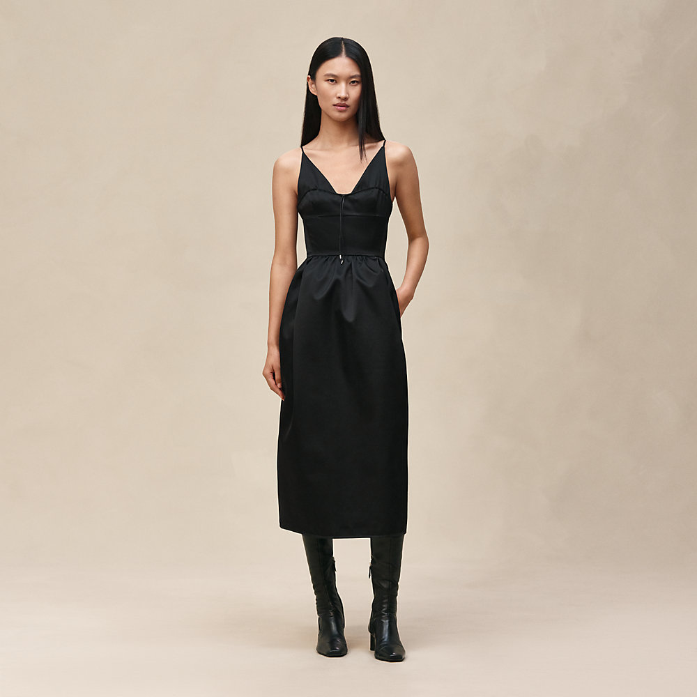 hermes black dress herms
