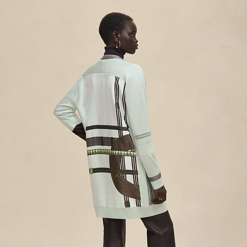 トップス HERMES SILK CARDIGAN Vintage 1990s Hermes Silk Knit Cardigan - Raleigh Vintage