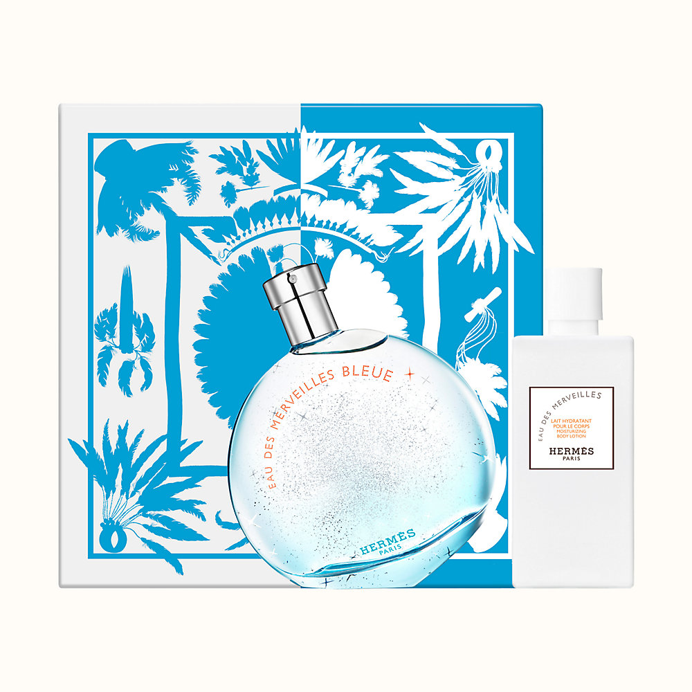 hermes eau des merveilles bleue set