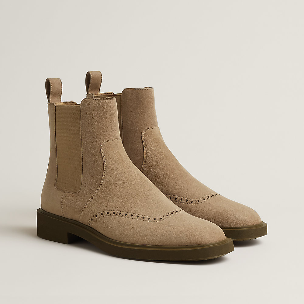 hermes suede ankle boots