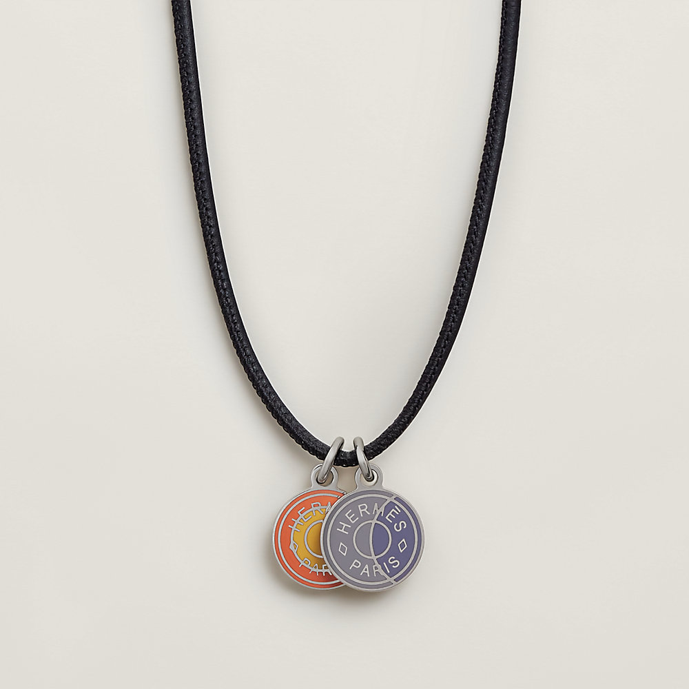 Plate Necklace Monogram Eclipse and Metal