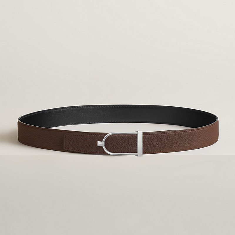Ecrin belt buckle & Reversible leather strap 32 mm