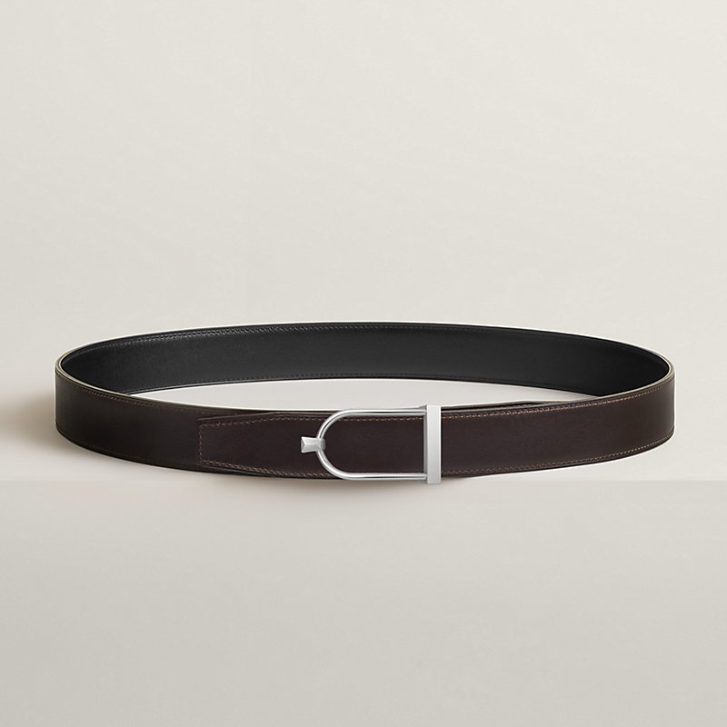 Ecrin belt buckle & Reversible leather strap 32 mm