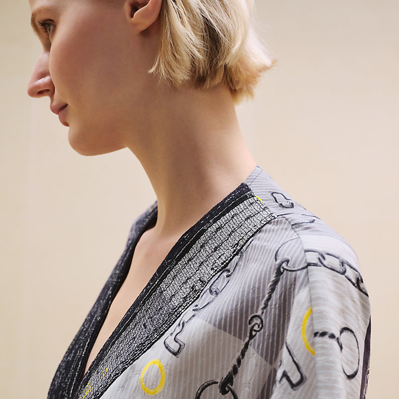 柄が可愛いワンピース【HERMES】≪Effet Kaleidoscope≫カフタン effet-kaleidoscope-caftan--