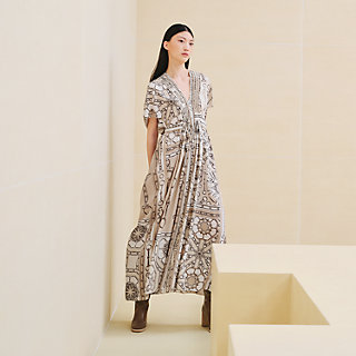柄が可愛いワンピース【HERMES】≪Effet Kaleidoscope≫カフタン 柄が可愛いワンピース【HERMES】≪Effet Kaleidoscope≫カフタン