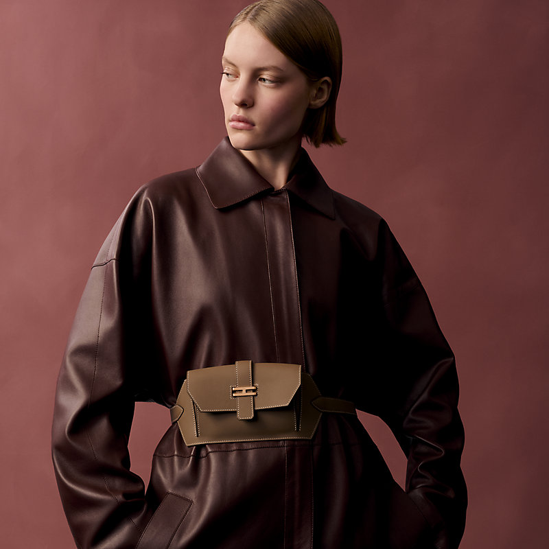 Elan Pocket 24 belt - Brown | Hermès USA