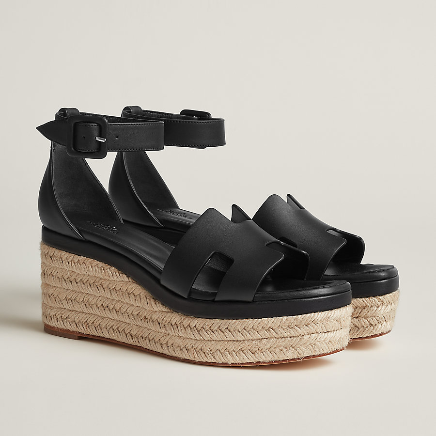 hermes wedge espadrilles