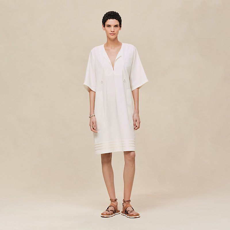 Embroidered beach caftan