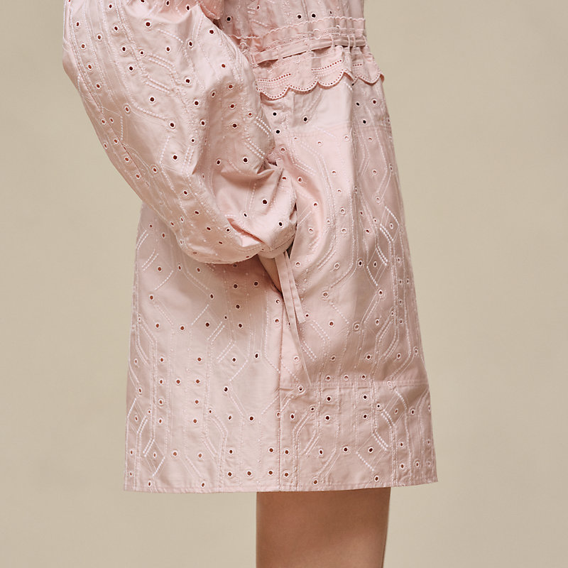 Embroidered drawstring dress