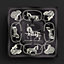 Embroidered Grand Apparat scarf 90, View: Flat, flat, view 1 of 4