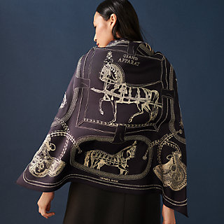 Pegase Paysage embroidered giant scarf