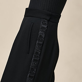 Embroidered high-waisted tuxedo pants | Hermès UK