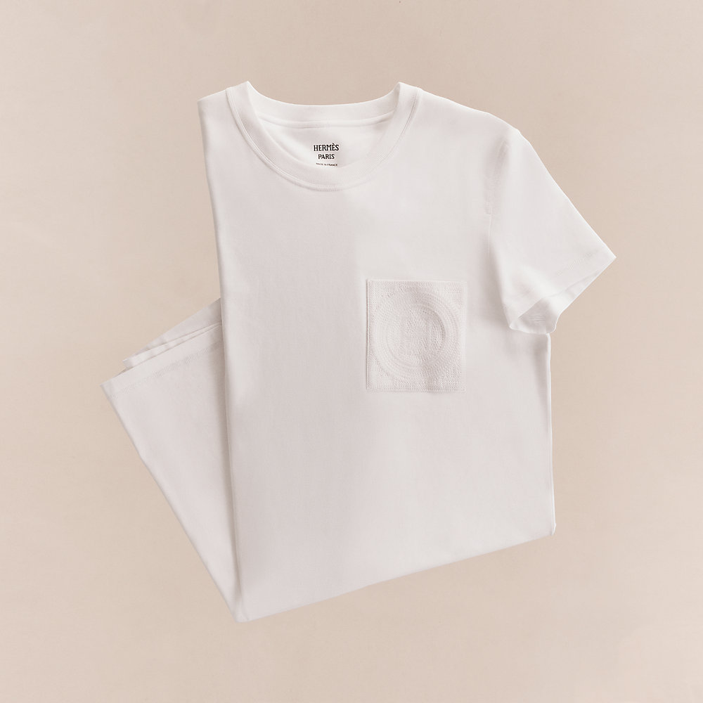 Embroidered pocket dress | Hermès USA Embroidered pocket dress | Hermès USA