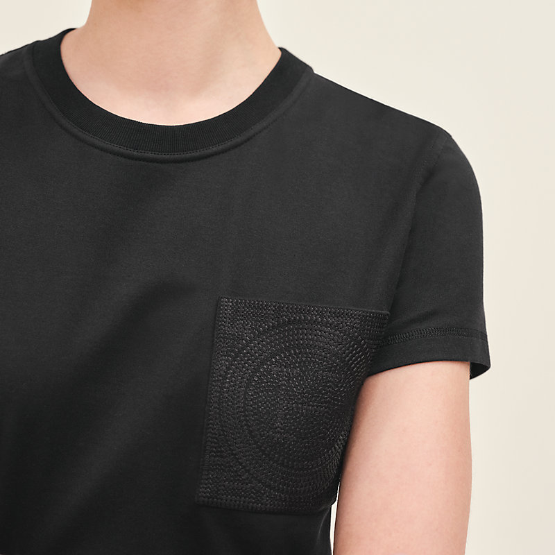 LOUIS VUITTON LV Logo embroidery T-shirt S Black Authentic Men New