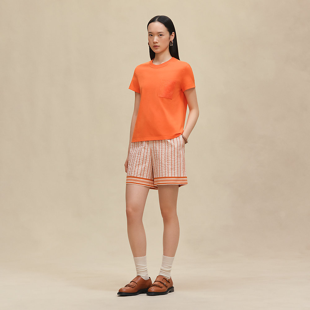 Embroidered pocket t-shirt | Hermès USA