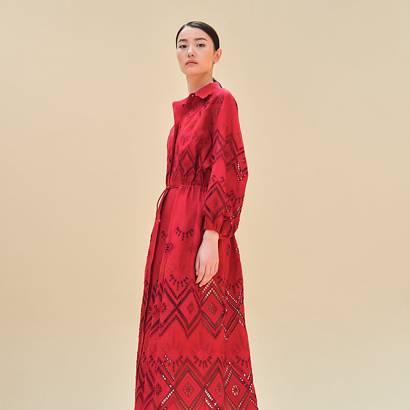 Embroidered prairie dress | Hermès USA