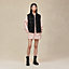 Embroidered short vest with leather detail, View: Worn, worn, view 1 of 8