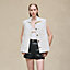 Embroidered short vest with leather detail, View: Worn, worn, view 2 of 7
