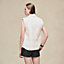Embroidered short vest with leather detail, View: Worn, worn, view 3 of 7