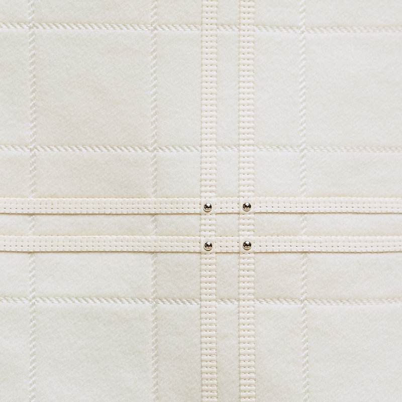 Embroidered short vest with leather detail