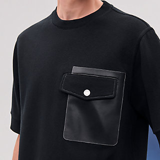 Empreintes sellier cuir♪【 HERMES 】スウェットシャツ sweat-col-rond-empreintes-