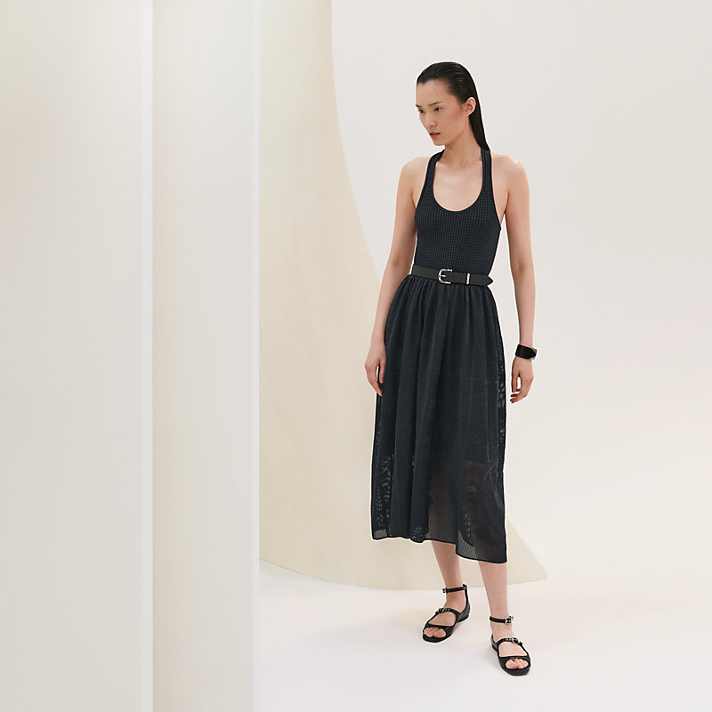 "En Desordre a Fleurs" draped long dress