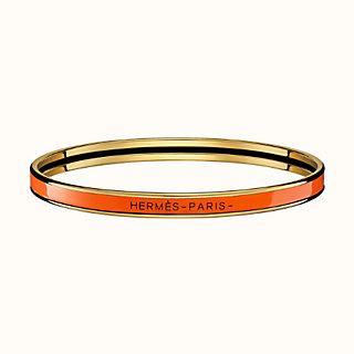 hermes orange enamel bracelet