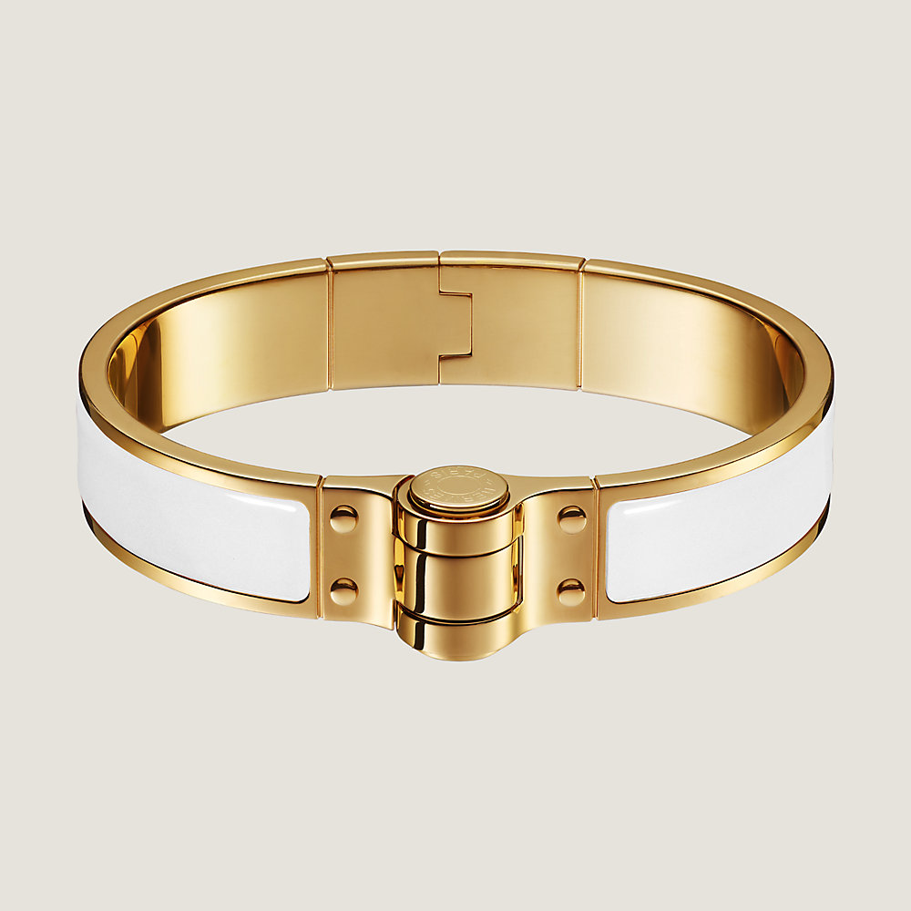 Hermes Gold Plated Merveilleuses Lanternes Enamel Hinged Bracelet S Hermes  | TLC