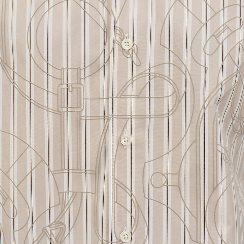 "Eperon d'Or 3D Ray" short-sleeve straight cut shirt