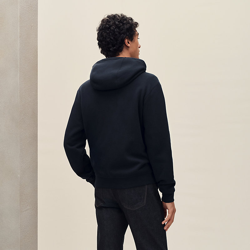 "Eperon d'Or en Perspective" zipped hooded sweater