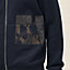 "Eperon d'Or en Perspective" zipped hooded sweater, View: Worn, worn, view 5 of 5