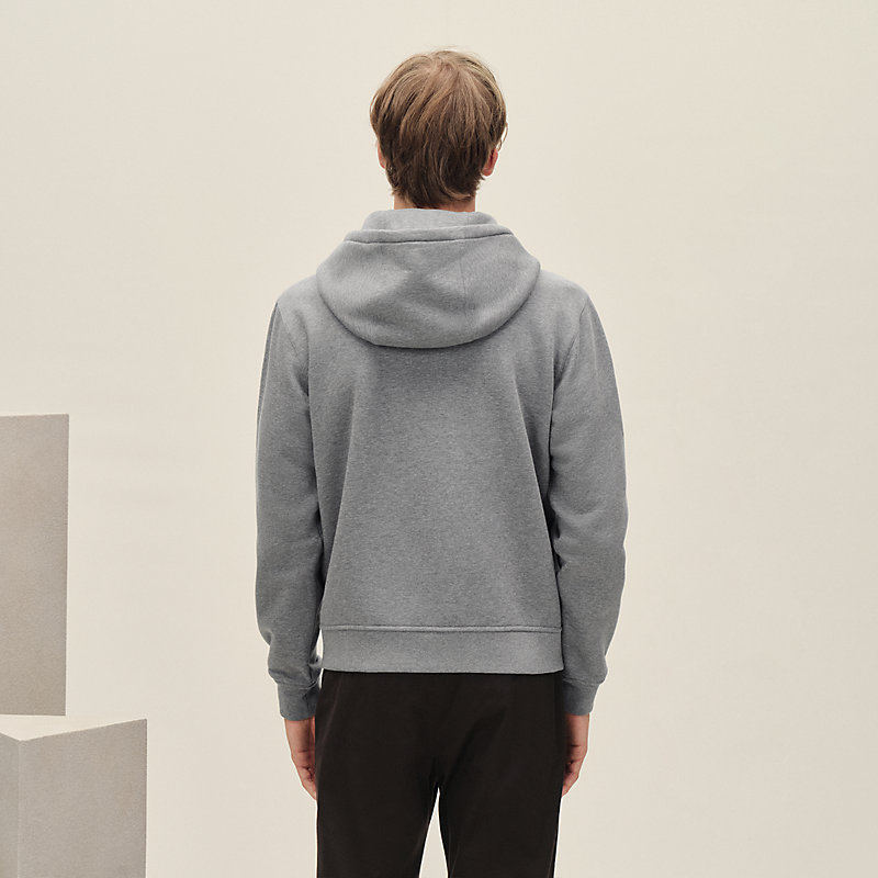 "Eperon d'Or en Perspective" zipped hooded sweater
