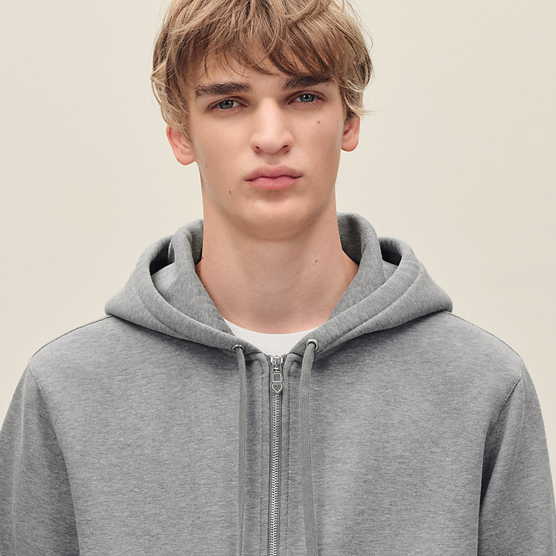 "Eperon d'Or en Perspective" zipped hooded sweater