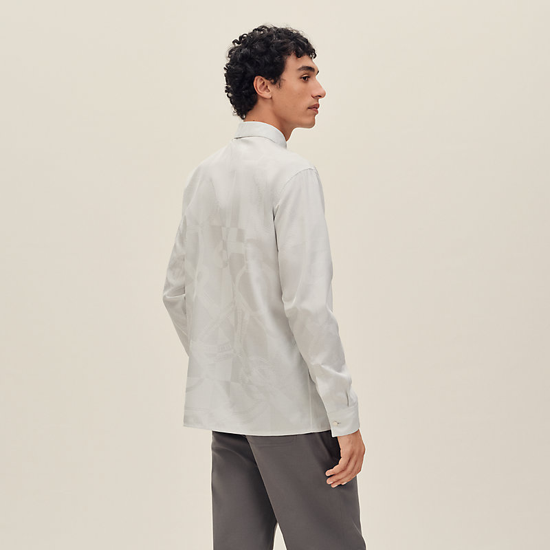 "Eperon d'Or Jacquard"直身剪裁襯衫